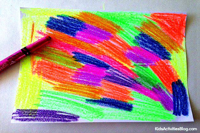 How you can Scratch Art with Wax Crayons 