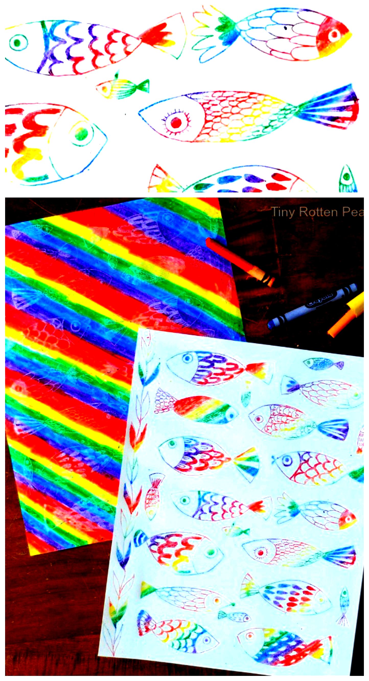 crayon transfer technique 