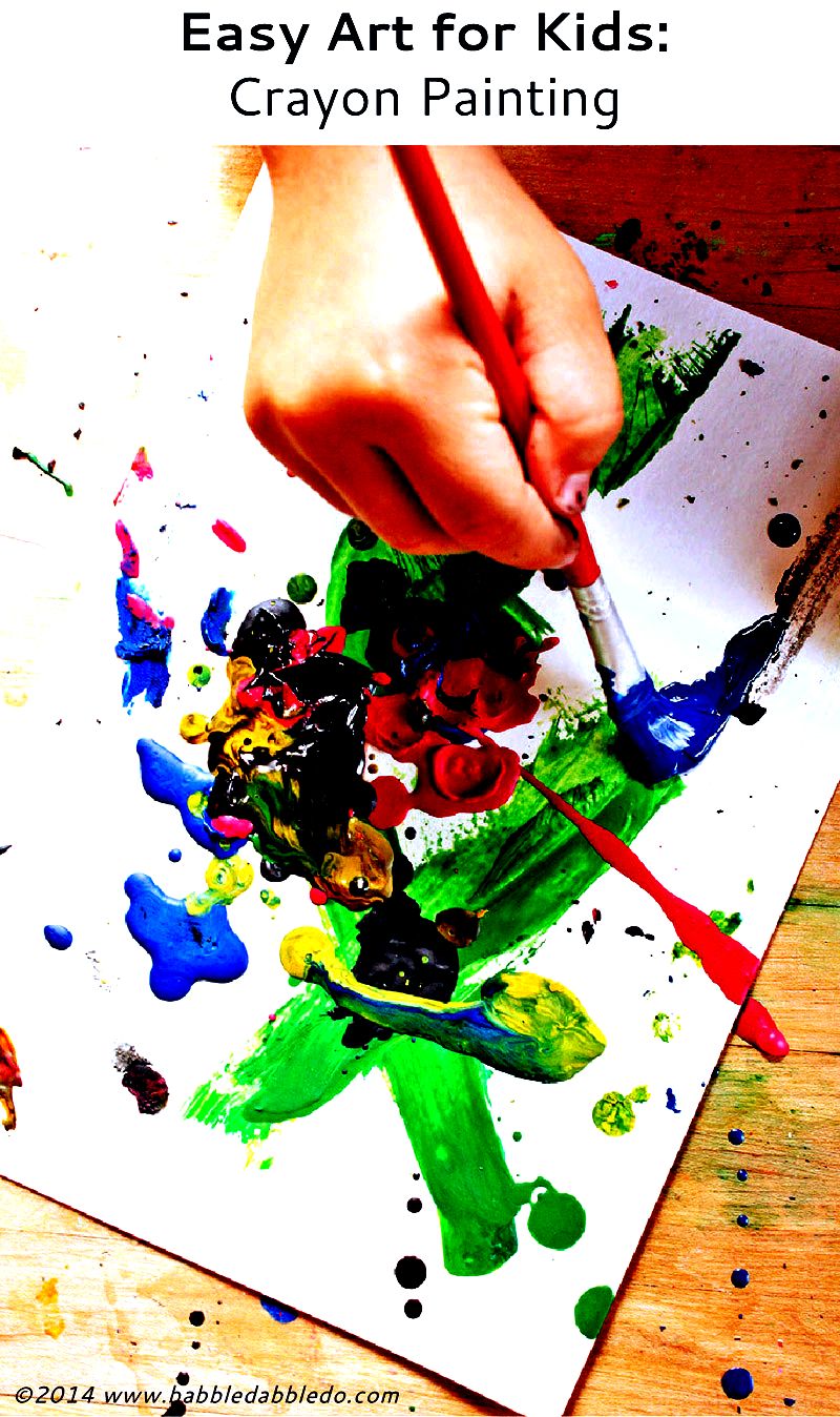 melted crayon art : crayon painting