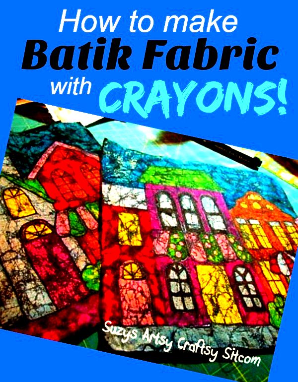how to make batik fabric with crayons