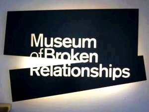 museum of broken relationships in zagreb entrance sign